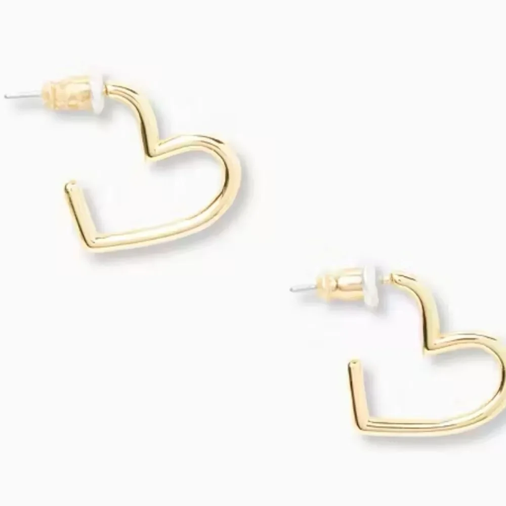 Kate Spade‎ Heart-Shaped Huggie Earrings- Gold